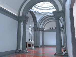 Accademia gallery in Florence 3D Модель