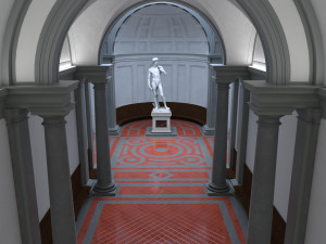 Accademia gallery in Florence 3D Модель
