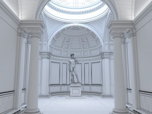 Accademia gallery in Florence 3D Модель