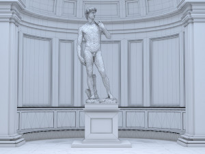 Accademia gallery in Florence 3D Модель