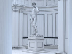 Accademia gallery in Florence 3D Модель
