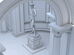 Accademia gallery in Florence 3D Модель