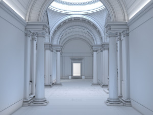 Accademia gallery in Florence 3D Модель