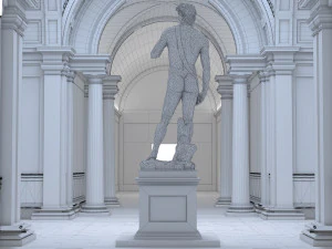 Accademia gallery in Florence 3D Model