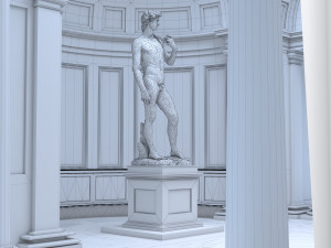 Accademia gallery in Florence 3D Модель