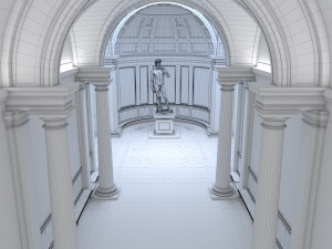 Accademia gallery in Florence 3D Модель
