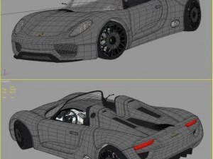 porsche 918 spyder std mat 3D Model