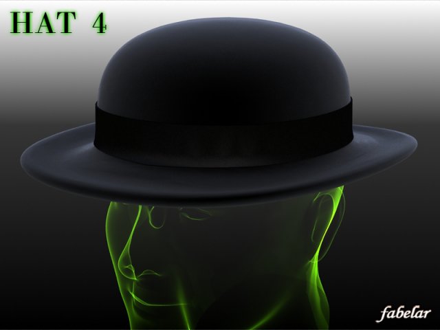 bowler hat 2 Modelo 3D .c4d .max .obj .3ds .fbx .stl .blend 