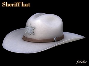 sheriff hat 3D Model