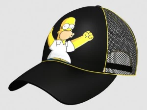 homer simpson cap 1 3D Model