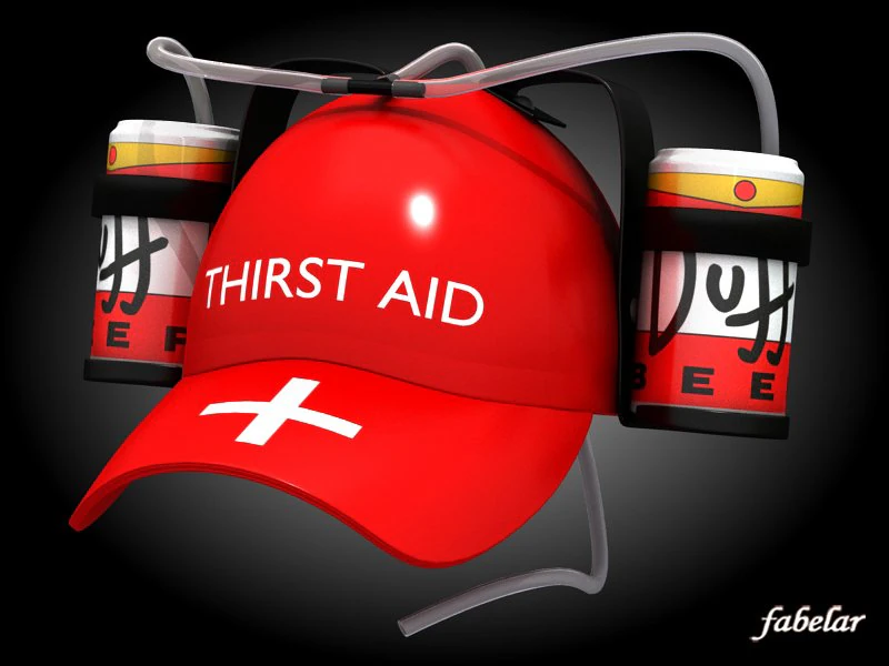 beer hat 1 3D Model .c4d .max .obj .3ds .fbx .stl .blend 