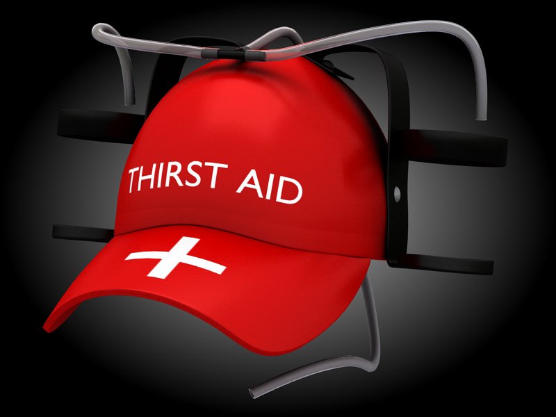 Thirst Aid Drinking Hat