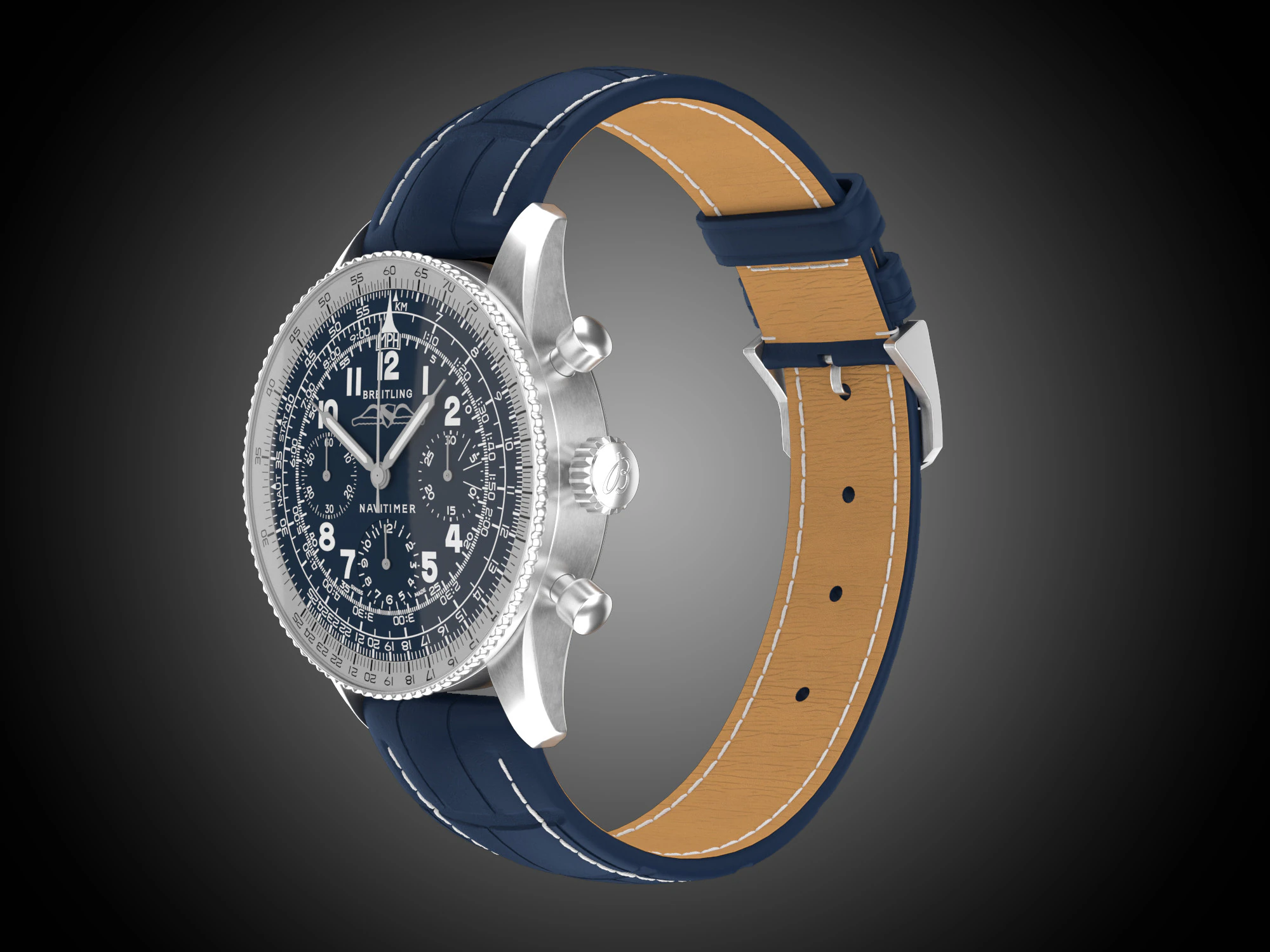 Breitling Navitimer 1959 Modelo 3D .c4d .max .obj .3ds .fbx .stl .blend 