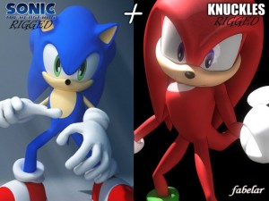 sonic knuckles rigged 3D Model