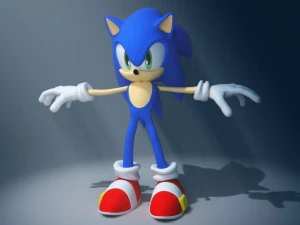 sonic knuckles rigged 3D Model