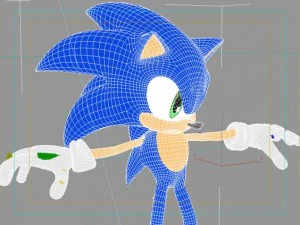 sonic knuckles rigged 3D Model
