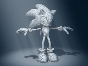 sonic knuckles rigged 3D Model