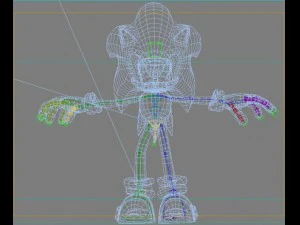 sonic knuckles rigged 3D Model