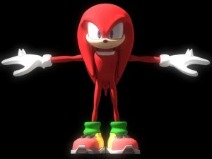 sonic knuckles rigged 3D Model