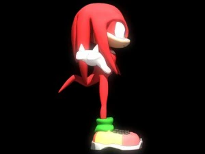 sonic knuckles rigged 3D Model