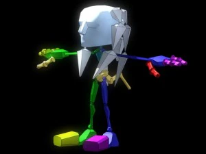 sonic knuckles rigged 3D Model