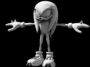 sonic knuckles rigged 3D Model