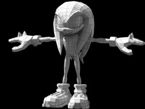 sonic knuckles rigged 3D Model