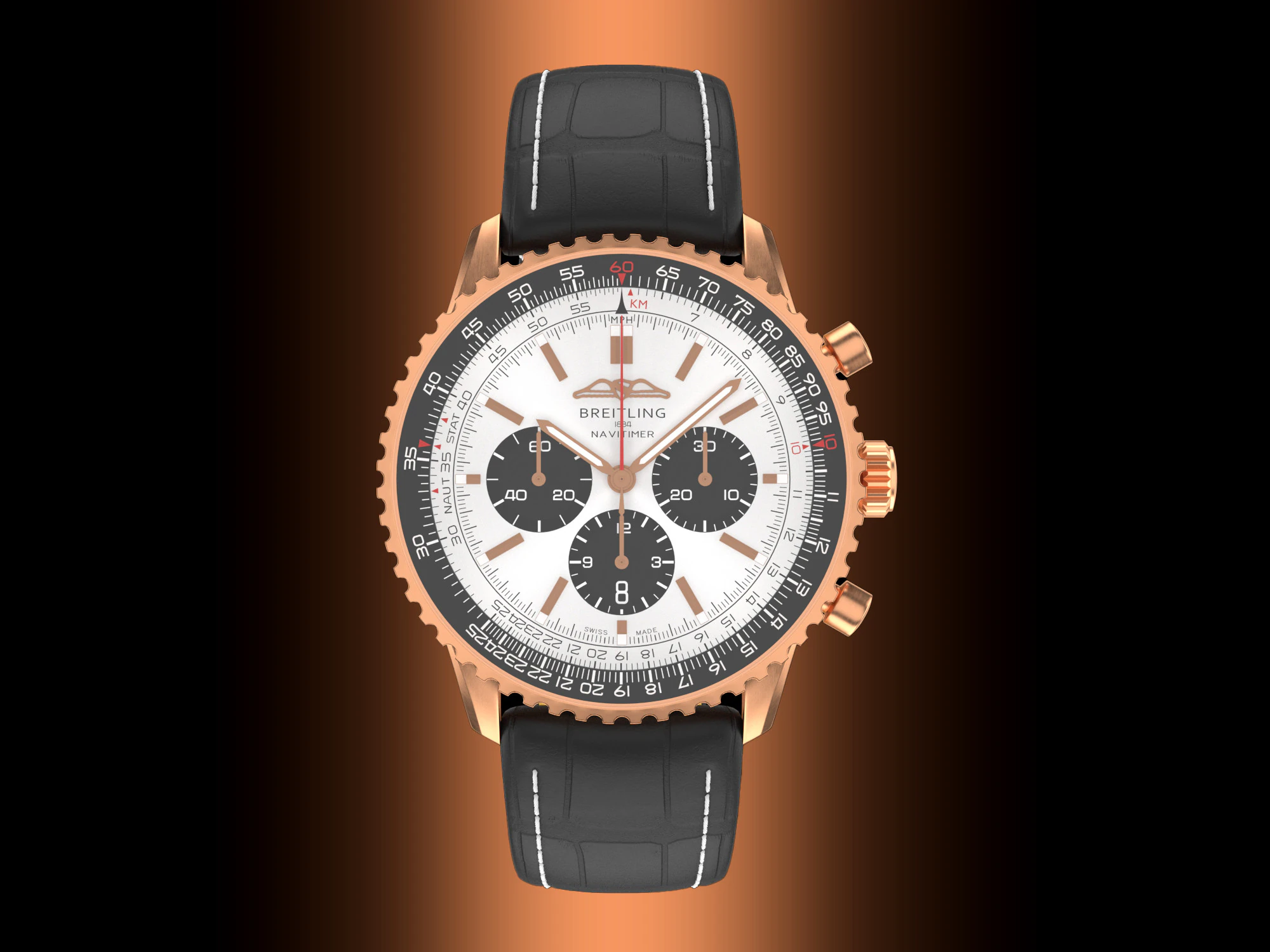 Navitimer B01 Cronógrafo 46 Modelo 3D .c4d .max .obj .3ds .fbx .stl .blend