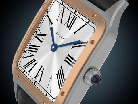 Santos Dumont watch 3D Model