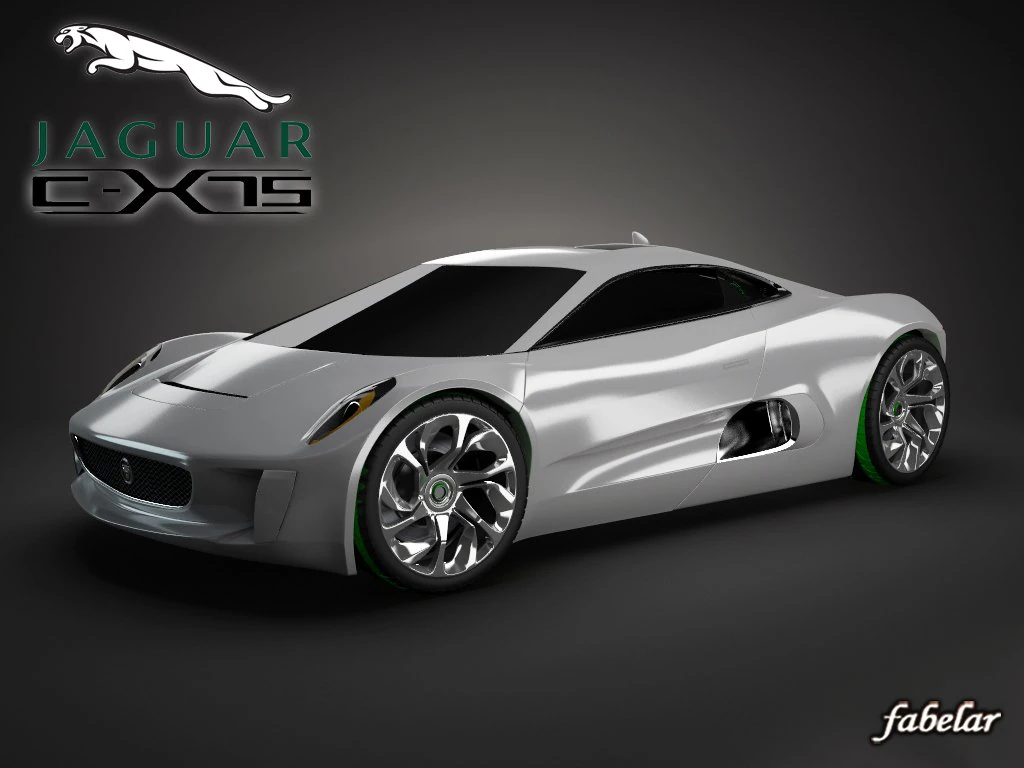 jaguar cx75 3D Model .c4d .max .obj .3ds .fbx .stl .blend 