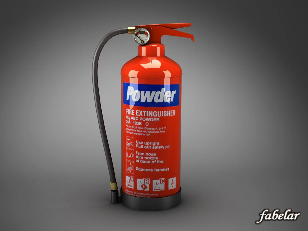 fire extinguisher 3D Model .c4d .max .obj .3ds .fbx .stl .blend 
