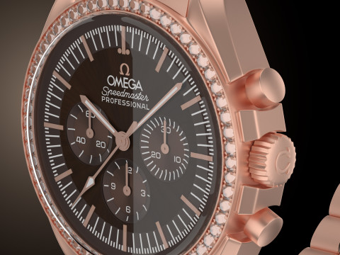 Omega Speedmaster Moonwatch professional Modelo 3D