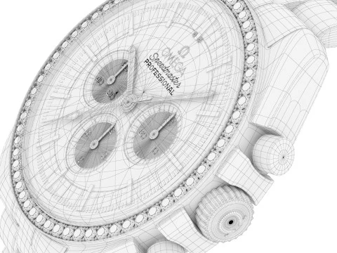 Omega Speedmaster Moonwatch profissional Modelo 3D