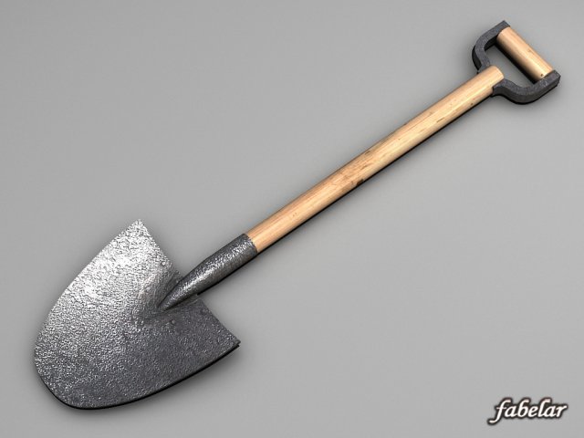 shovel soil std mat 3D Model .c4d .max .obj .3ds .fbx .stl .blend 