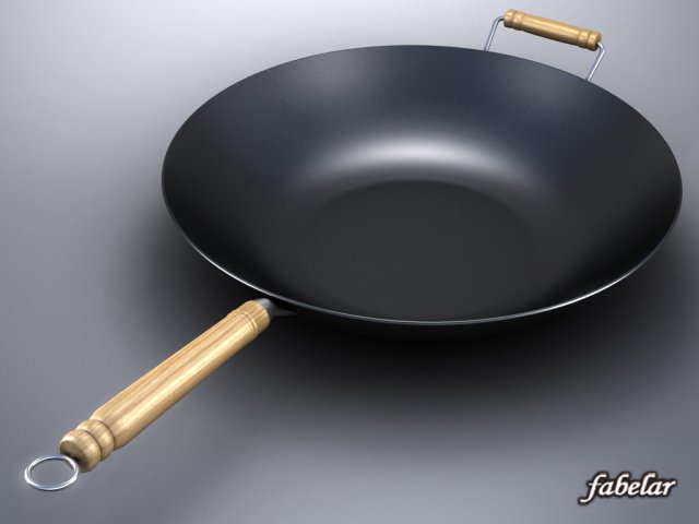 wok 3D-Modell .c4d .max .obj .3ds .fbx .stl .blend 