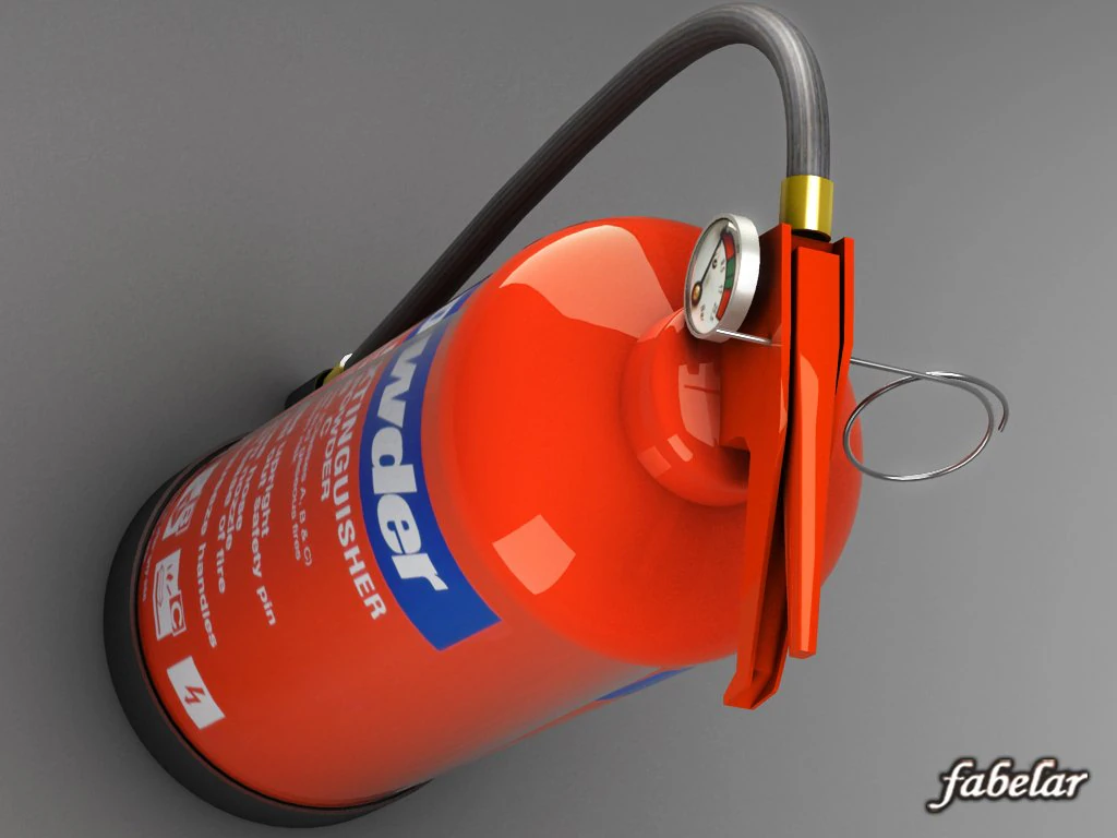 fire extinguisher std mat 3D Model .c4d .max .obj .3ds .fbx .stl .blend 