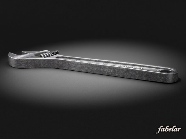 adjustable wrench std mat Model 3D .c4d .max .obj .3ds .fbx .stl .blend 