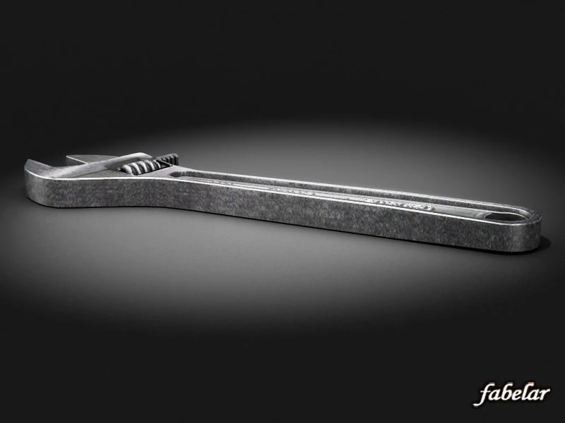 adjustable wrench std mat 3D Model .c4d .max .obj .3ds .fbx .stl .blend
