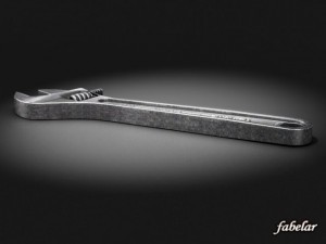 adjustable wrench std mat 3D Model