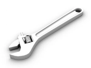 adjustable wrench std mat 3D Model
