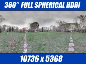 hdri public garden 1 3Dモデル