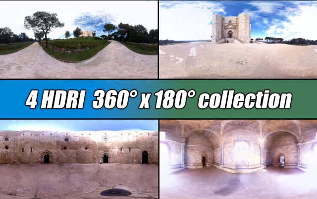 4 hdri castel del monte 3D मॉडल .c4d .max .obj .3ds .fbx .stl .blend 
