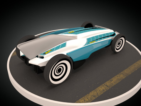 Formula Solar Car Low-poly Model 3D