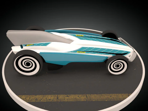 Formula Solar Car Low-poly 3D Model