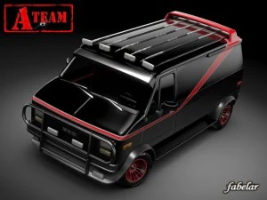 ateam gmc van std mat 3D Model
