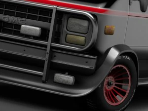 ateam gmc van std mat 3D Model