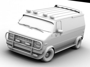 ateam gmc van std mat 3D-Modell