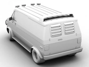 ateam gmc van std mat 3D Model