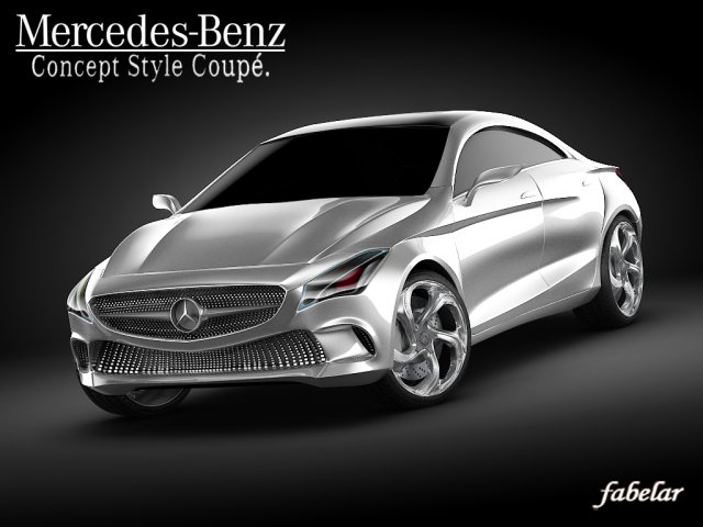 mercedes concept style coup Model 3D .c4d .max .obj .3ds .fbx .stl .blend 
