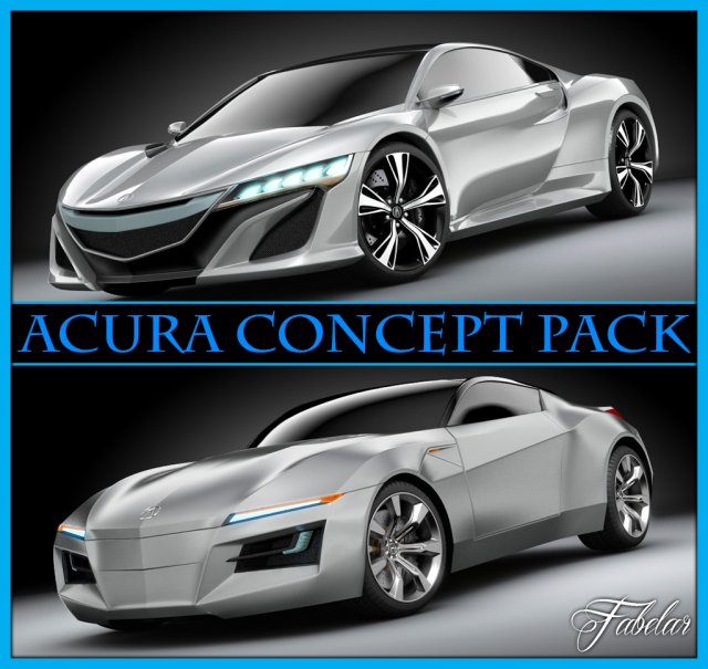 acura concept pack Modello 3D .c4d .max .obj .3ds .fbx .stl .blend 
